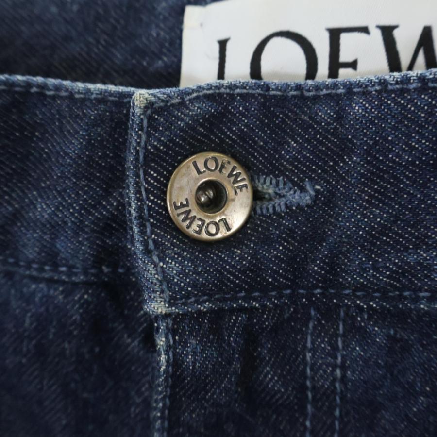 LOEWE ロエベ 22SS PATCHED DENIM TROUSERS ダブルニー ワイド