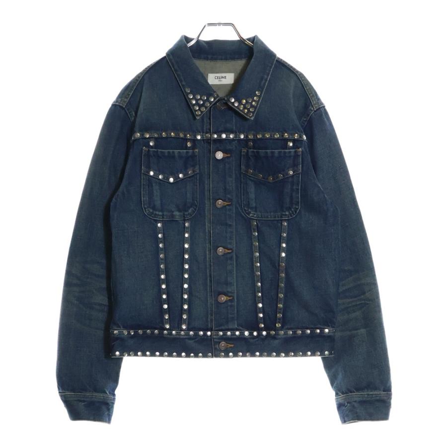 NO.ID ダブルジップ デニムジャケット サイズ2 希少デザイン アウター CELINE セリーヌ 20AW DENIM JACKET WITH STUDS デニム
