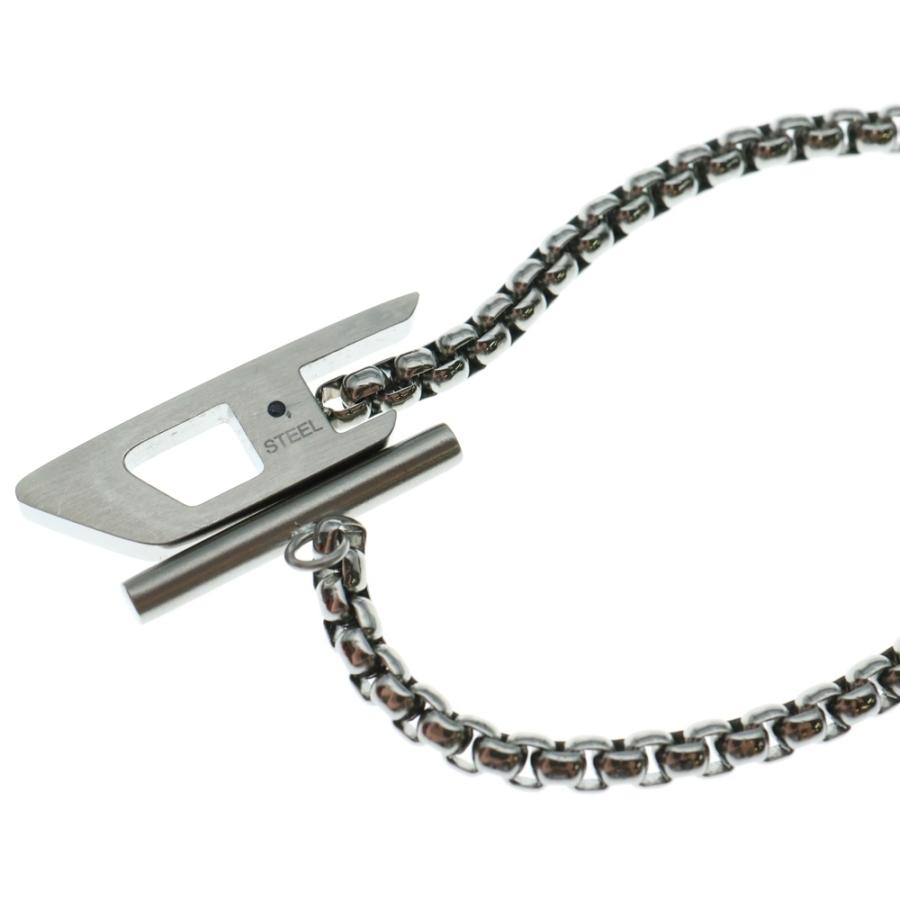DIESEL（ディーゼル） STEEL Dロゴ ブレスレット シルバー DX1476040