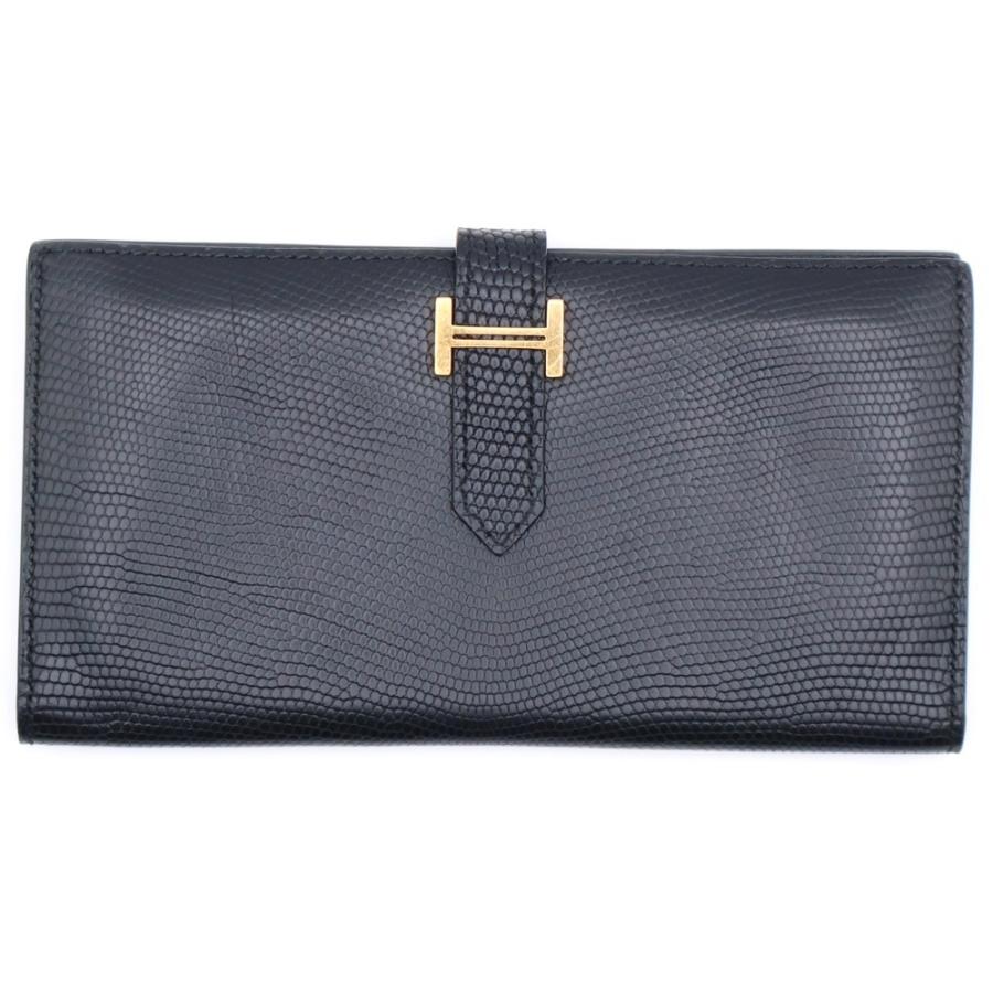 HERMES（エルメス） ベアンスフレ リザード □G刻印 ゴールド金具 長
