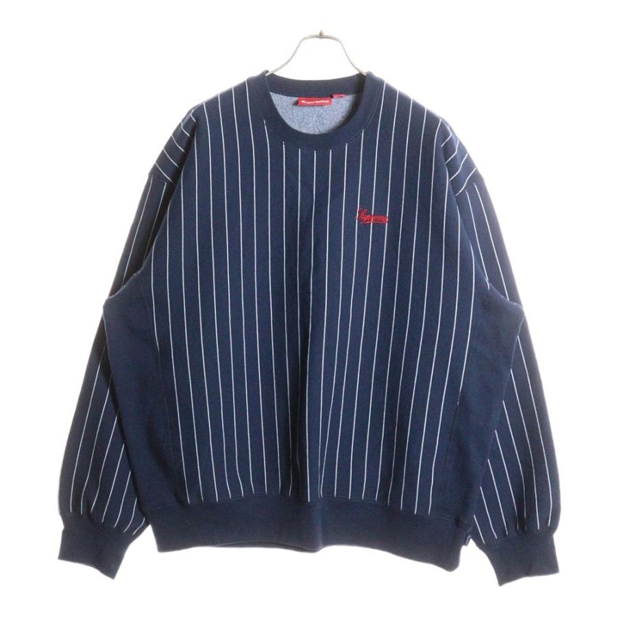 supreme pinstripe crewneck XL size スウェット｜supreme pinstripe