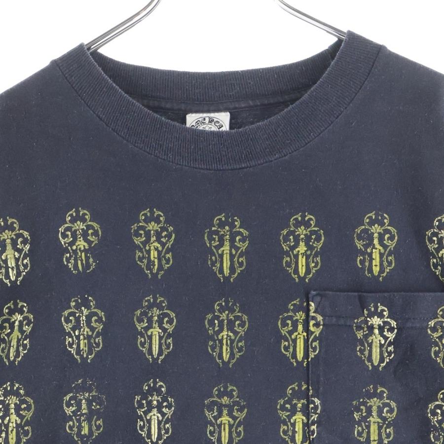 CHROME HEARTS（クロムハーツ） 総柄ヴァインダガー 胸ポケット 半袖T
