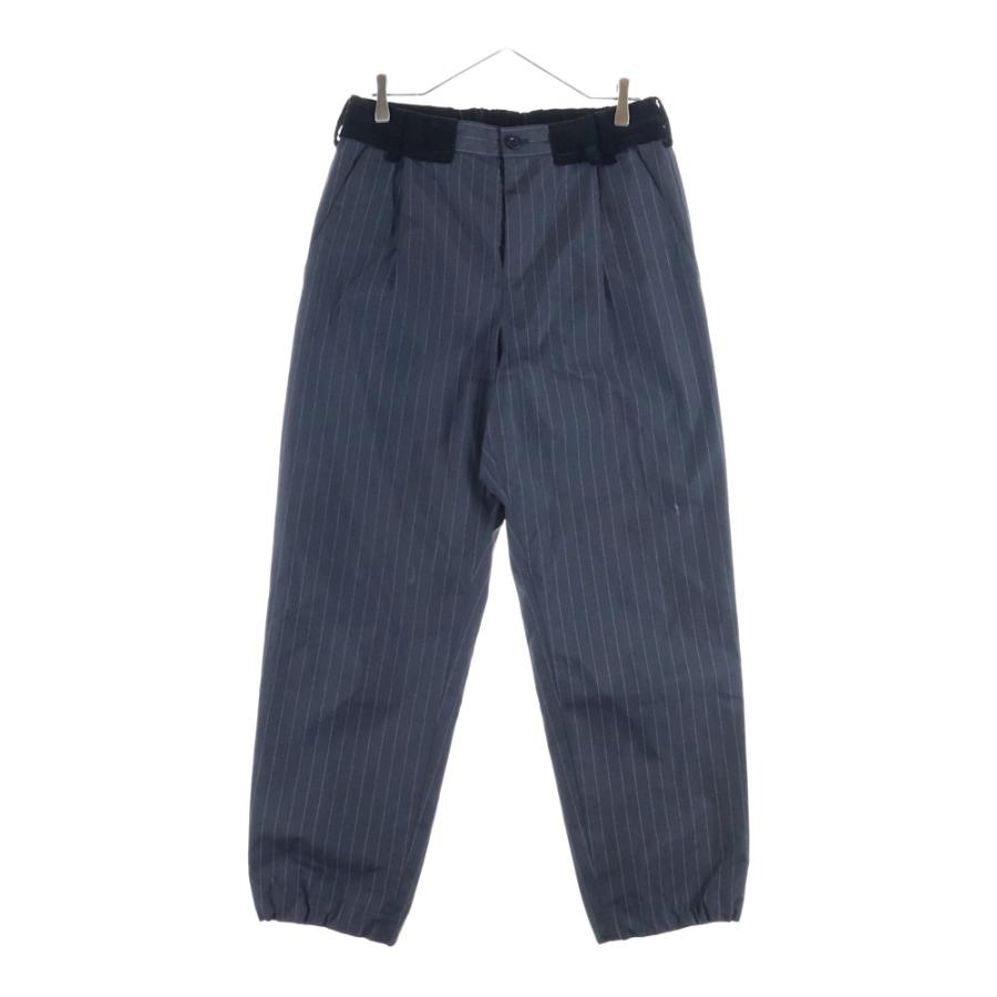 sacai グレー スラックス ベルトループに不備あり sacai（サカイ） 異素材 ベロアドッキング ストライプ イージーパンツ