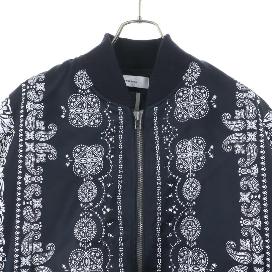 FACETASM ファセッタズム 23AW ORIGINAL BANDANA PRINT MA-1 バンダナプリント フライトジャケット ブラック MKS-JK-M14 FACETASM（ファセッタズム） 23AW ORIGINAL BANDANA PRINT MA-1