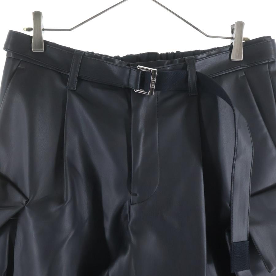 25aw Sacai Faux Leather Pants 黒 サイズ0 sacai（サカイ） sacai 25AW／ Faux Leather Pants ／フェイクレザー