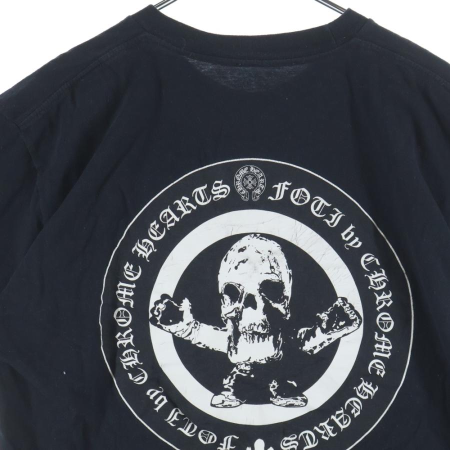 CHROME HEARTS クロムハーツ FOTI フォティ ホースシュー 半袖Ｔシャツ コットン ブラック マルチカラー サイズS 美品 中古 4b013891 クロムハーツTシャツオレンジセメタリークロスブラック|クロムハーツ