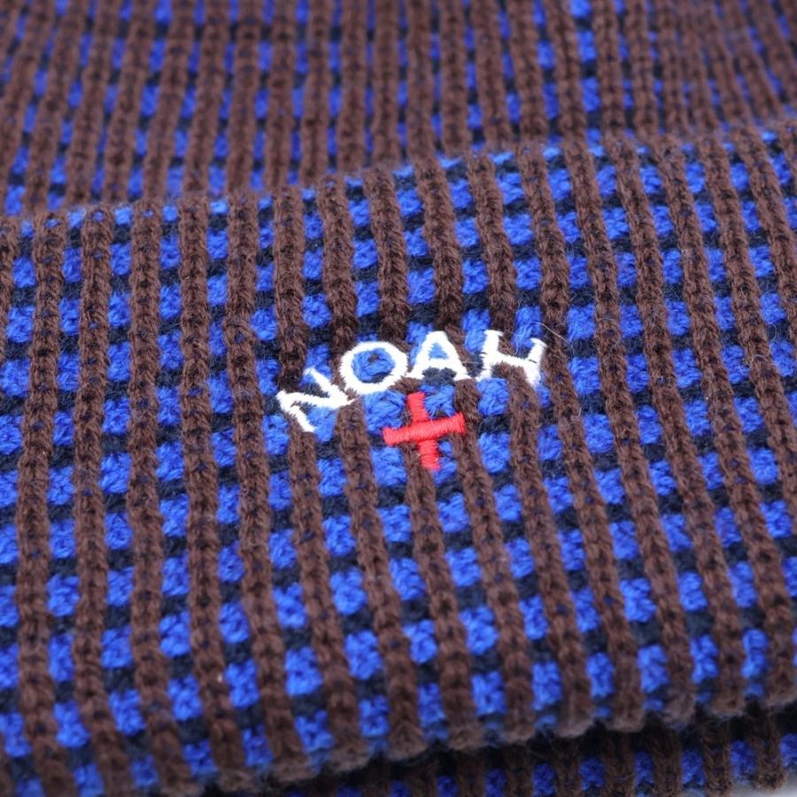 新品NOAH ノア　ビーニー　ブルー NOAH ノア Tri-Color Beanie ニット帽 帽子 ブラウン/ブルー : BRING