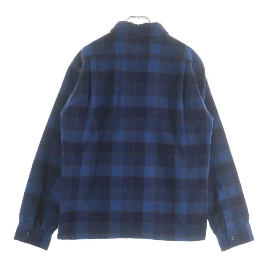 【新品未使用】TENDERLOIN ハイネック チェック シャツ ブルー 青 L TENDERLOIN（テンダーロイン） WOOL SHT WP ウールチェック 長袖シャツ