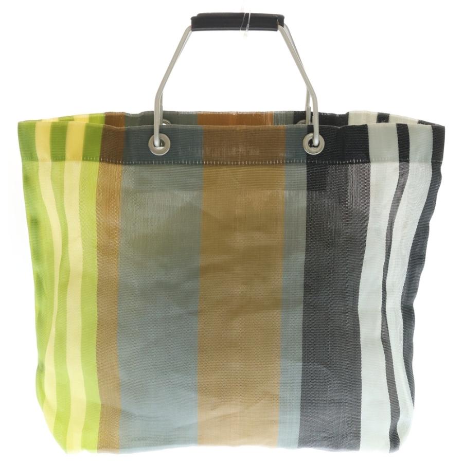 MARNI マルニ フラワーカフェ ストライプ トートバッグ マルチカラー