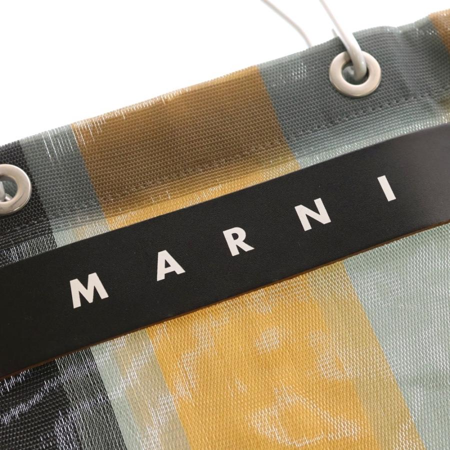 MARNI マルニ フラワーカフェ ストライプ トートバッグ マルチカラー