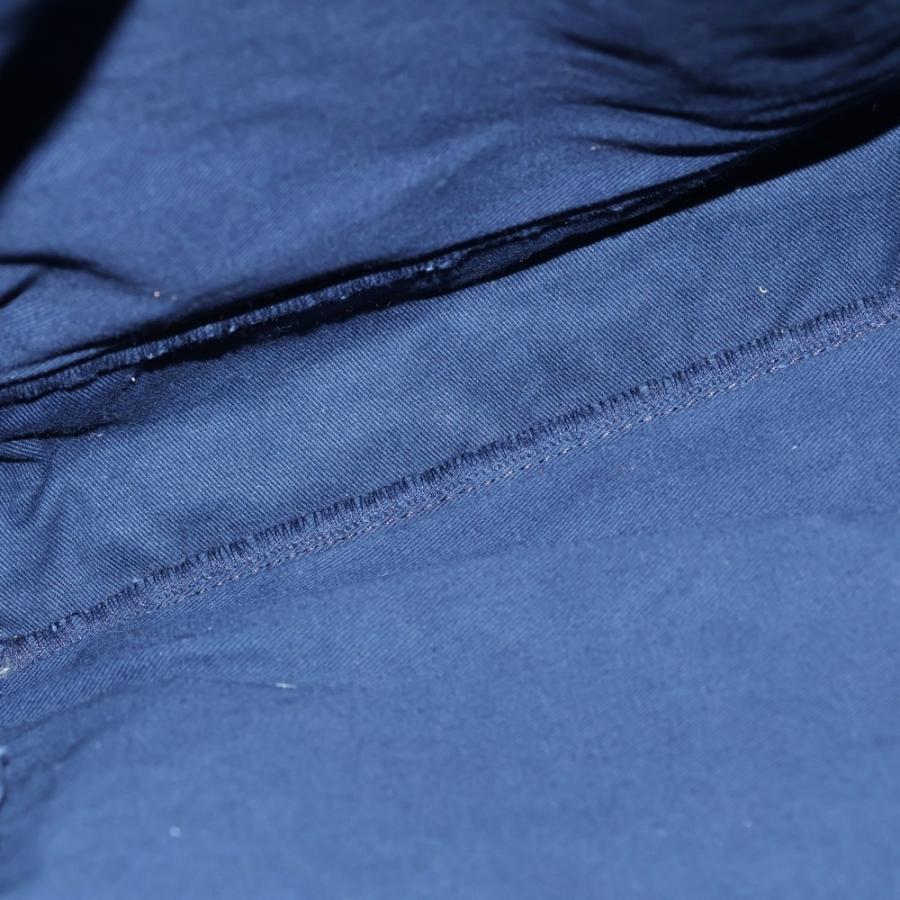 A.P.C アーペーセー ロゴプリント コーデュロイ トートバッグ ネイビー