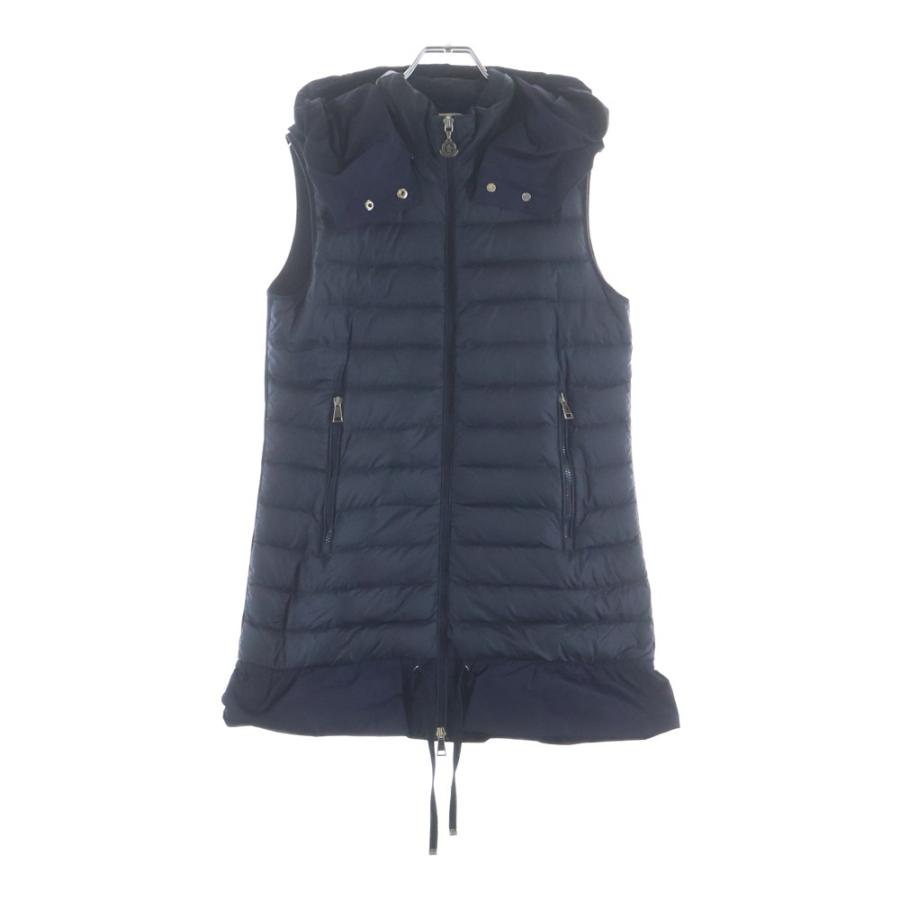 MONCLER フード付きダウンベスト ネイビー　モンクレール MONCLER（モンクレール） 18SS GILET 裾フリル 異素材切替 フーデッド