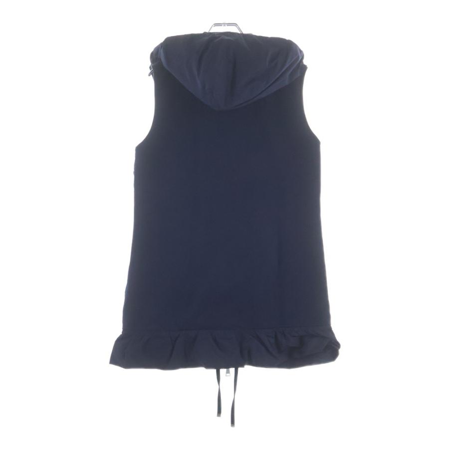 MONCLER フード付きダウンベスト ネイビー　モンクレール MONCLER（モンクレール） 18SS GILET 裾フリル 異素材切替 フーデッド