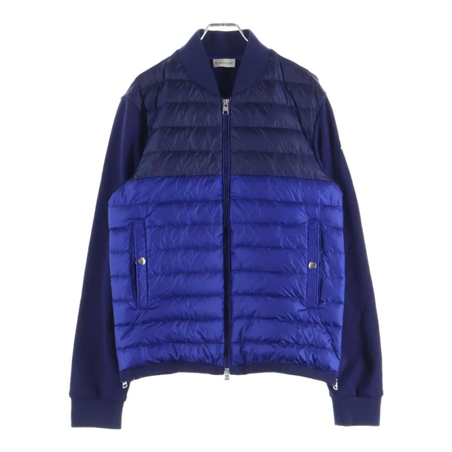 MONCLER モンクレール 18SS ダウン切替 ジップアップジャケット ブルー D10918416900 MONCLER（モンクレール） 18SS ダウン切替 ジップアップジャケット