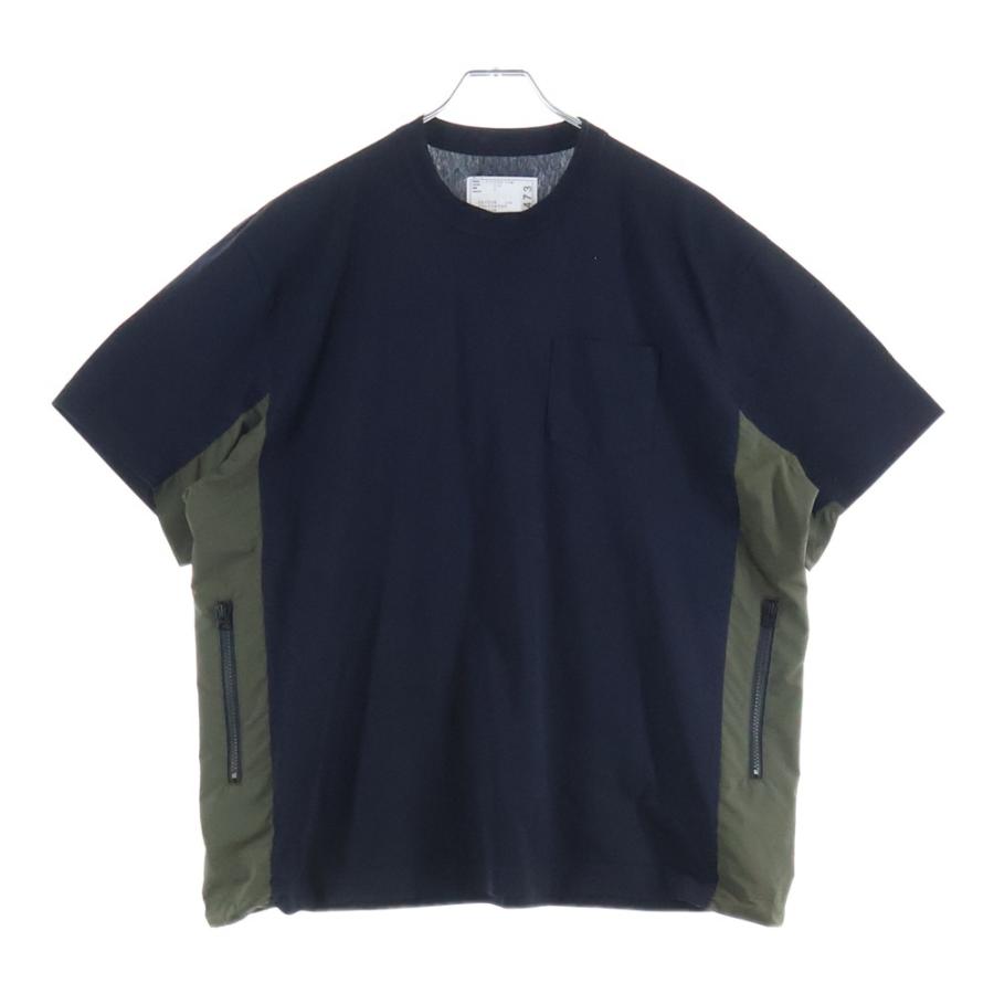sacai（サカイ） リップストップパネル 半袖Tシャツ カットソー