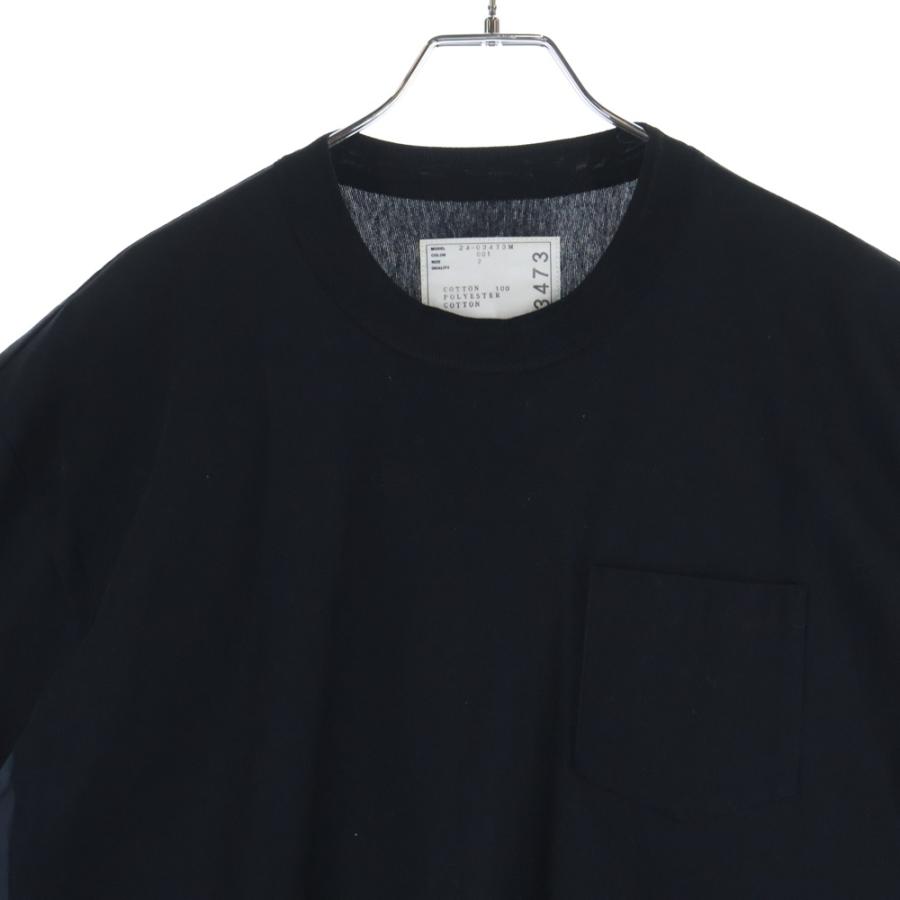 sacai（サカイ） リップストップパネル 半袖Tシャツ カットソー