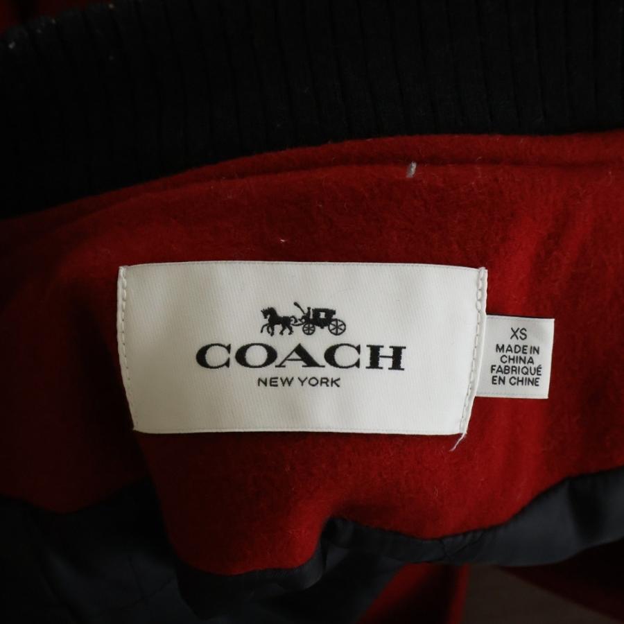 COACH 袖レザー スタジャン サイズM COACH】【アウター】コーチ『レザー切替スタジャン size46』72640