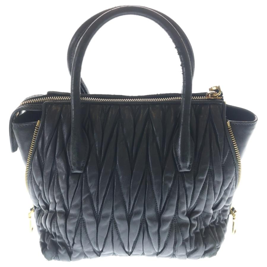 miumiu ミュウミュウ MATELASSE マテラッセ 2WAY レザー ハンドバック