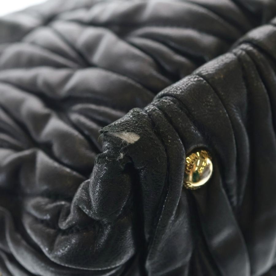 miumiu ミュウミュウ MATELASSE マテラッセ 2WAY レザー ハンドバック