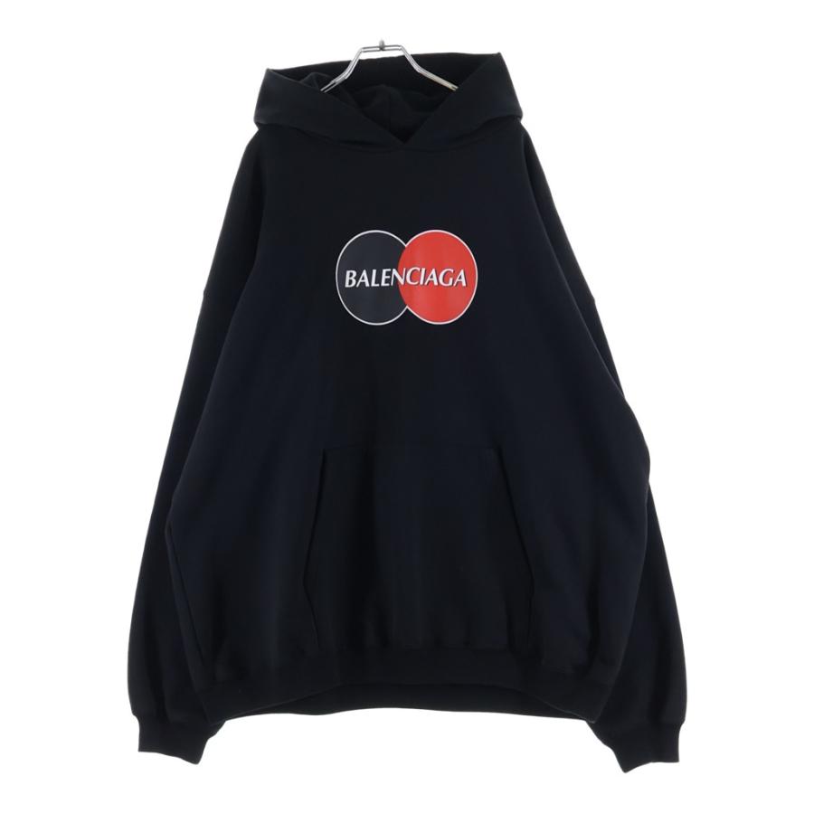 BALENCIAGA バレンシアガ 20SS Credit Card Logo Hoodie クレジットカード ロゴ プルオーバーパーカー ブラック 620973 TIV80 BALENCIAGA（バレンシアガ） 20SS Credit Card Logo Hoodie クレジット