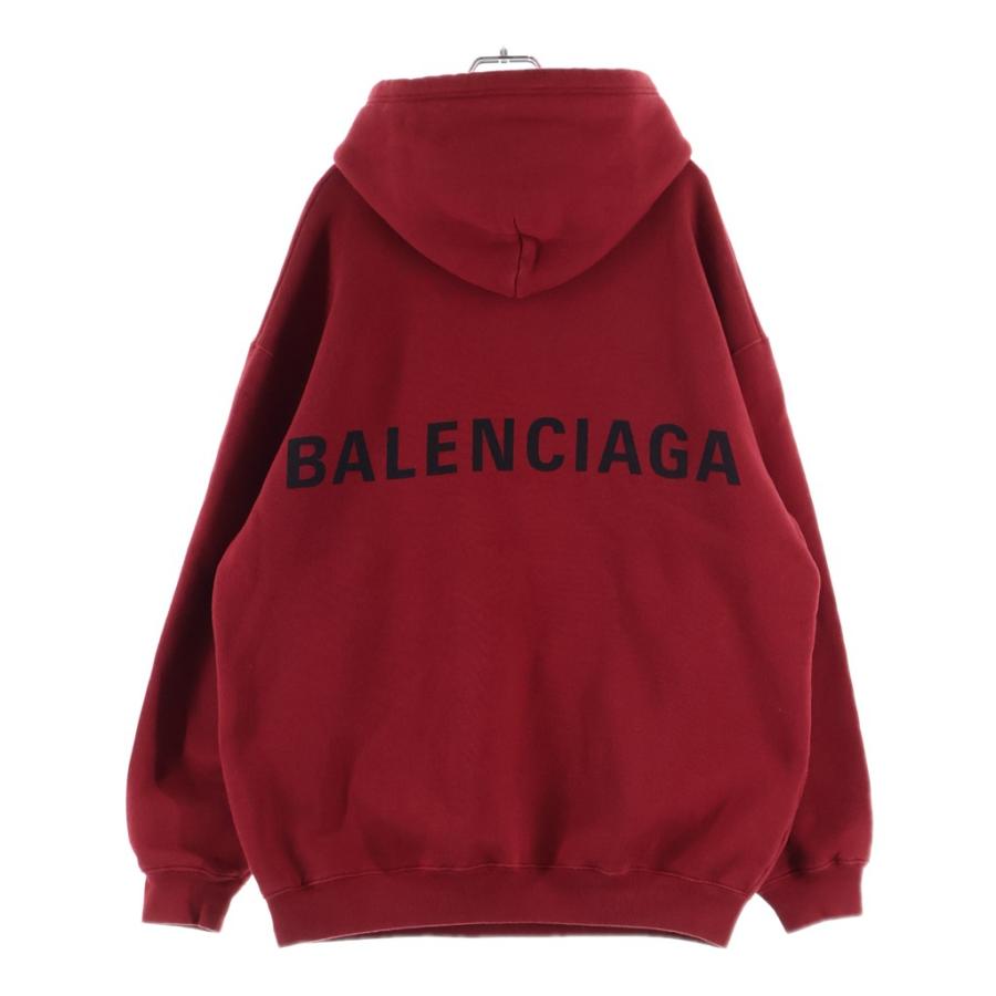 BALENCIAGA バレンシアガ 19SS Logo Pullover hoodie 556143 TDV04 バックロゴ プルオーバーフーディ スウェット レッド BALENCIAGA（バレンシアガ） 19SS Logo Pullover hoodie 556143 TDV04