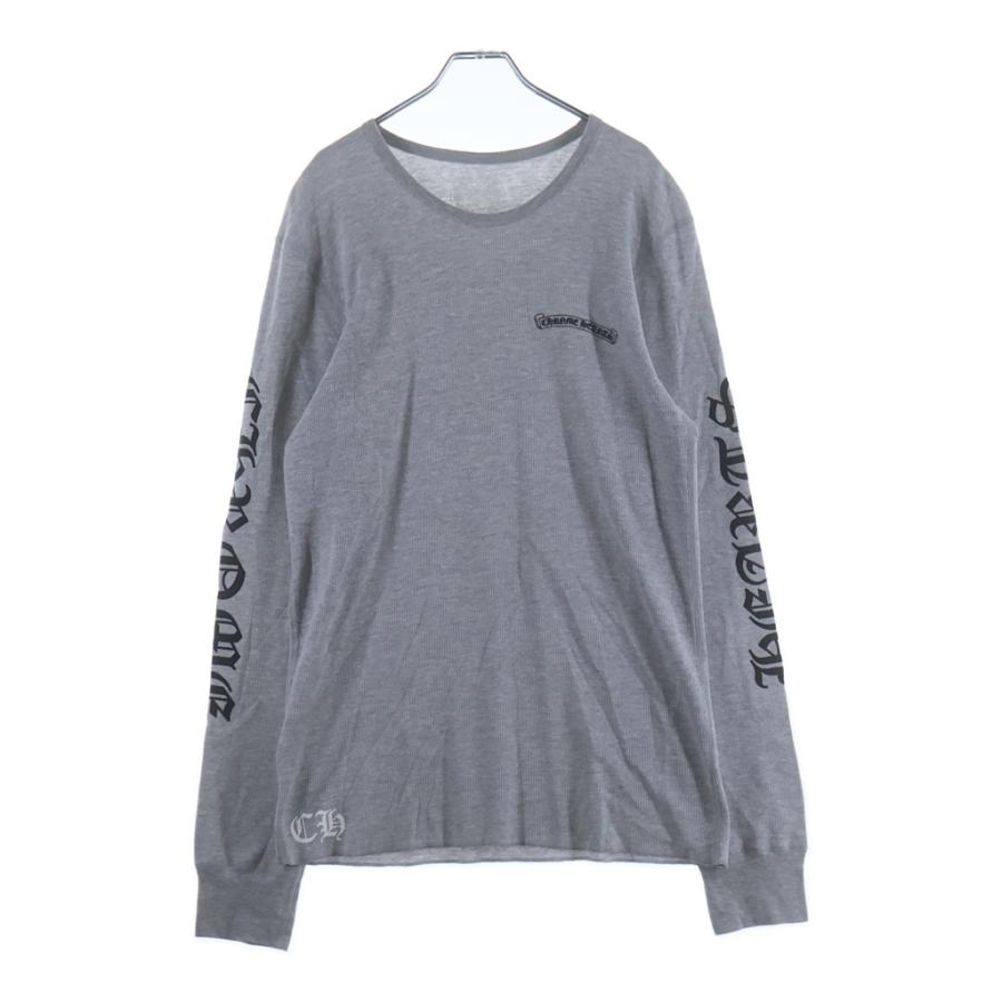 ダメージ品　クロムハーツ　 サーマル　ロンＴ CHROME HEARTS（クロムハーツ） THERMAL L/S TEE アーム英字ロゴ