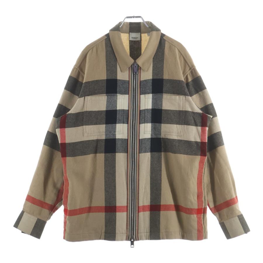 【BURBERRY 】シャツジャケット　チェック　エポーレット　牛革　三陽商会 BURBERRY（バーバリー） 22SS Exaggerated Check Overshirt ノバ