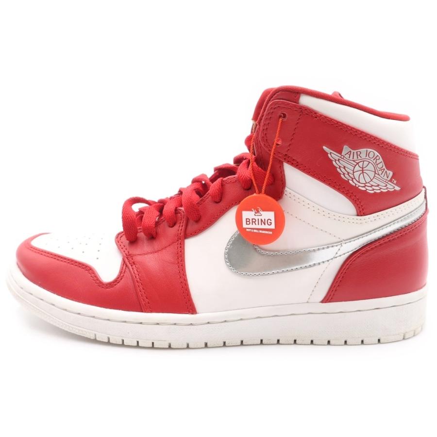 NIKE ナイキ AIR JORDAN 1 RETRO HIGH SILVER MEDAL 332550-602 エアジョーダン 1 レトロ オリンピック シルバーメダル ハイカットスニーカー US9/27cm レッド/ホワイト NIKE（ナイキ） AIR JORDAN 1 RETRO HIGH SILVER MEDAL 332550-602