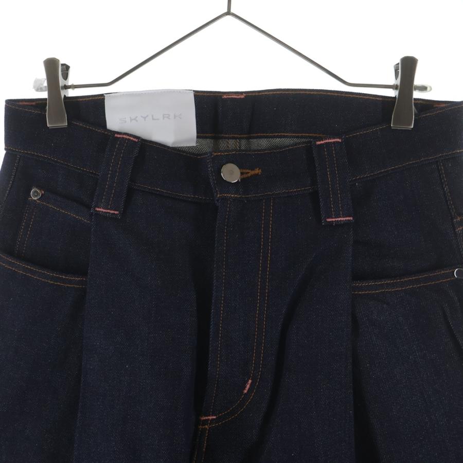 SKYLRK スカイラーク PLEATED DENIM JEAN デニム パンツ インディゴ 
