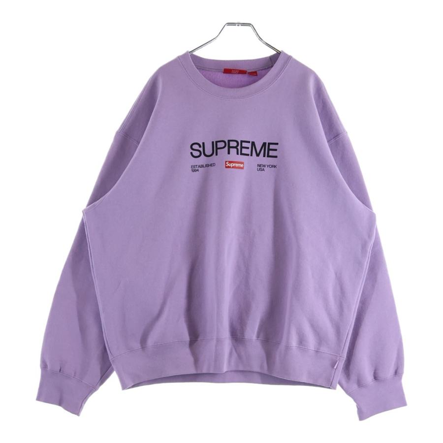 【古着】Supreme クルーネック スウェット パープル Supreme（シュプリーム） 24SS Established Crewneck クルーネックト