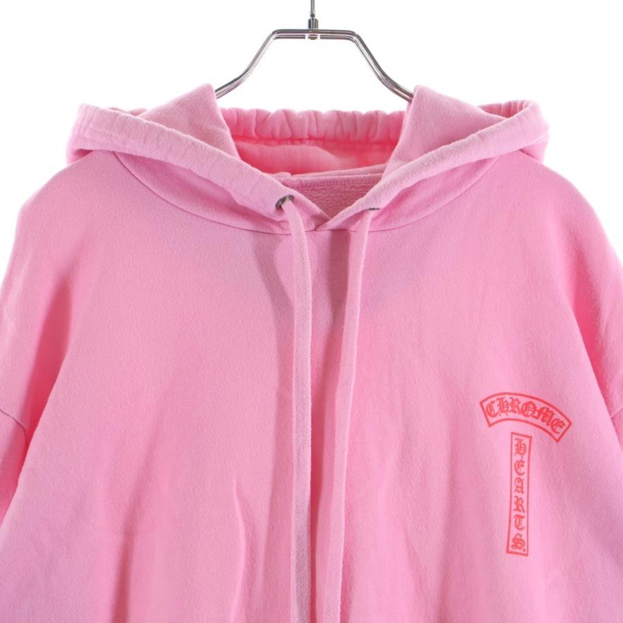 CHROME HEARTS パーカー ピンク M CHROME HEARTS（クロムハーツ） PULLOVER HOODIE Tバー プルオーバー