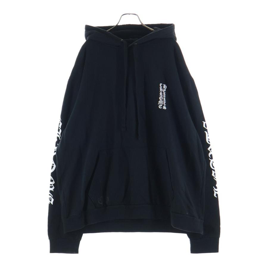 美品　CHROME HEARTS バーティカルロゴ パーカー ブラック　L CHROME HEARTS（クロムハーツ） VERTICAL LOGO HOODIE バーティカル