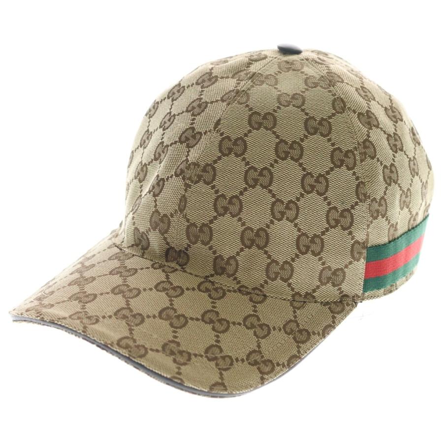 GUCCI グッチ GGキャンバス ベースボールキャップ ブラウン 200035 GUCCI（グッチ） GGキャンバス ベースボールキャップ ブラウン 200035