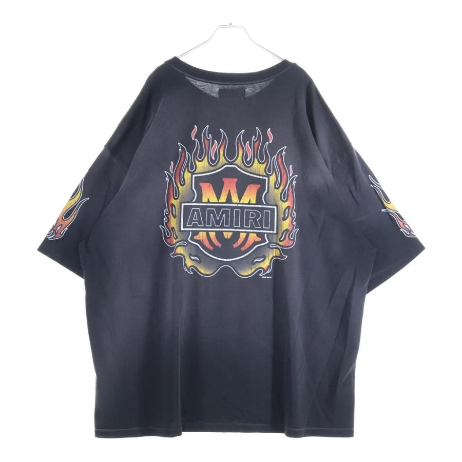 AMIRI アミリ FLAMES Tシャツ ブラック 半袖 ロゴ グラフィック AMIRI（アミリ） MA FLAMES OS TEE BLACK エムエー フレイムズ