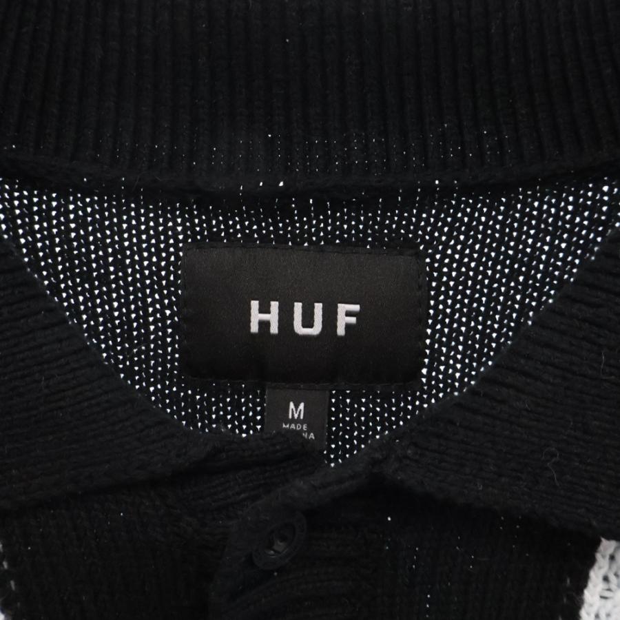 HUF（ハフ） CAMBRIDGE SWEATER ロゴ刺繍 ハーフボタン ケンブリッジ