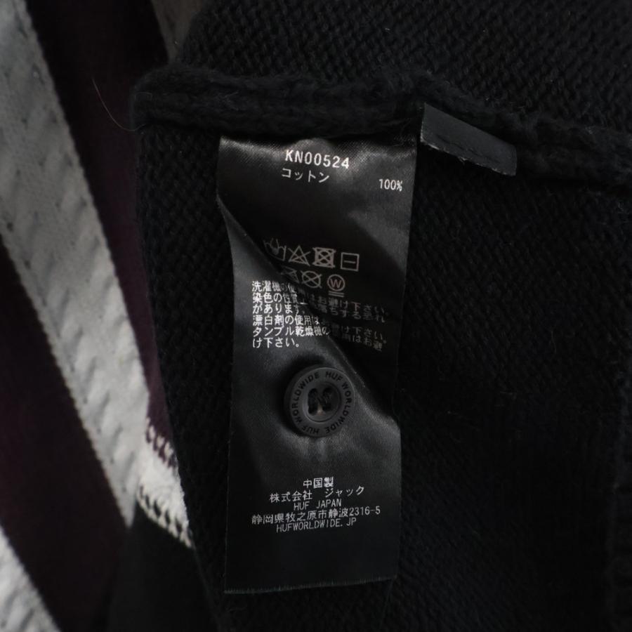 HUF（ハフ） CAMBRIDGE SWEATER ロゴ刺繍 ハーフボタン ケンブリッジ