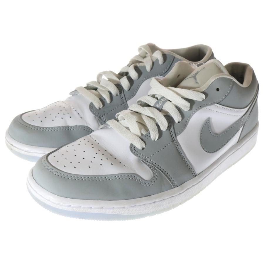 NIKE ナイキ WMNS AIR JORDAN 1 LOW WHITE/WOLF GREY-ALUMINUM エア