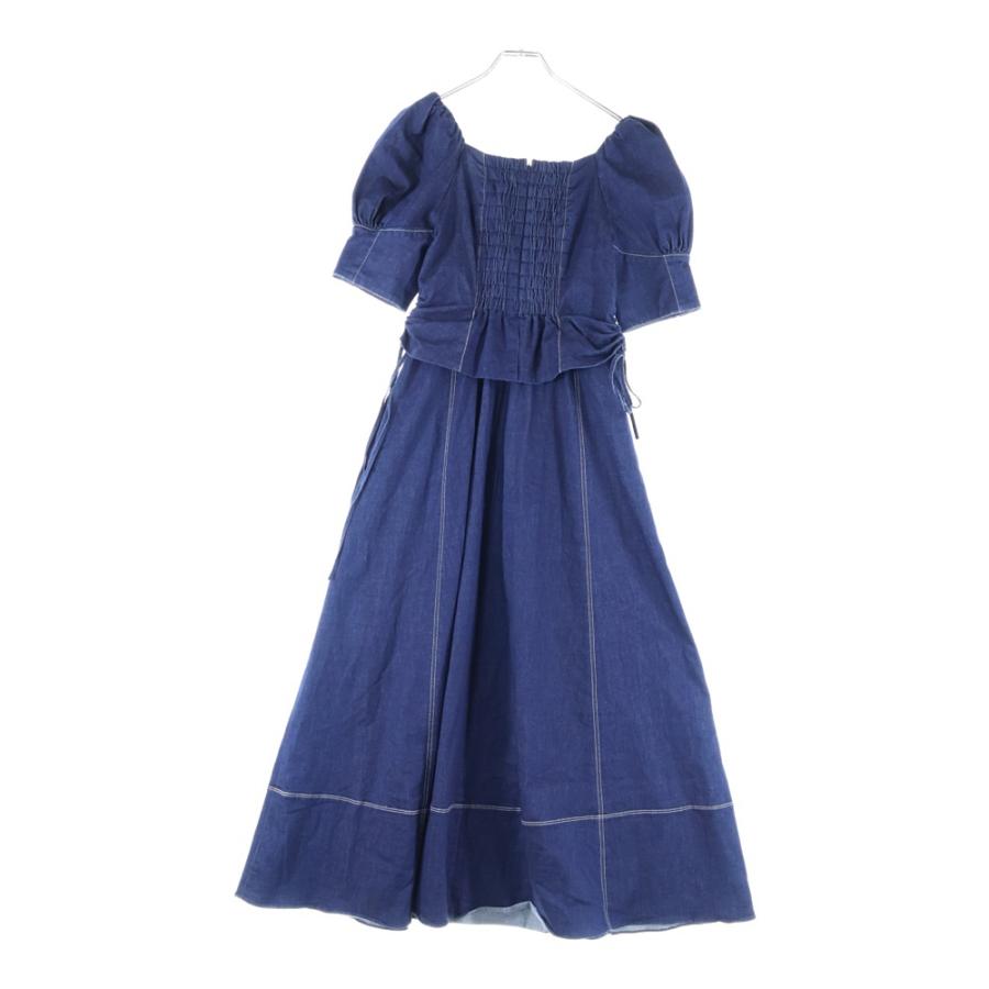 Her lip to ハーリップトゥ Eze Puff-Sleeve Denim Dress 半袖 デニム