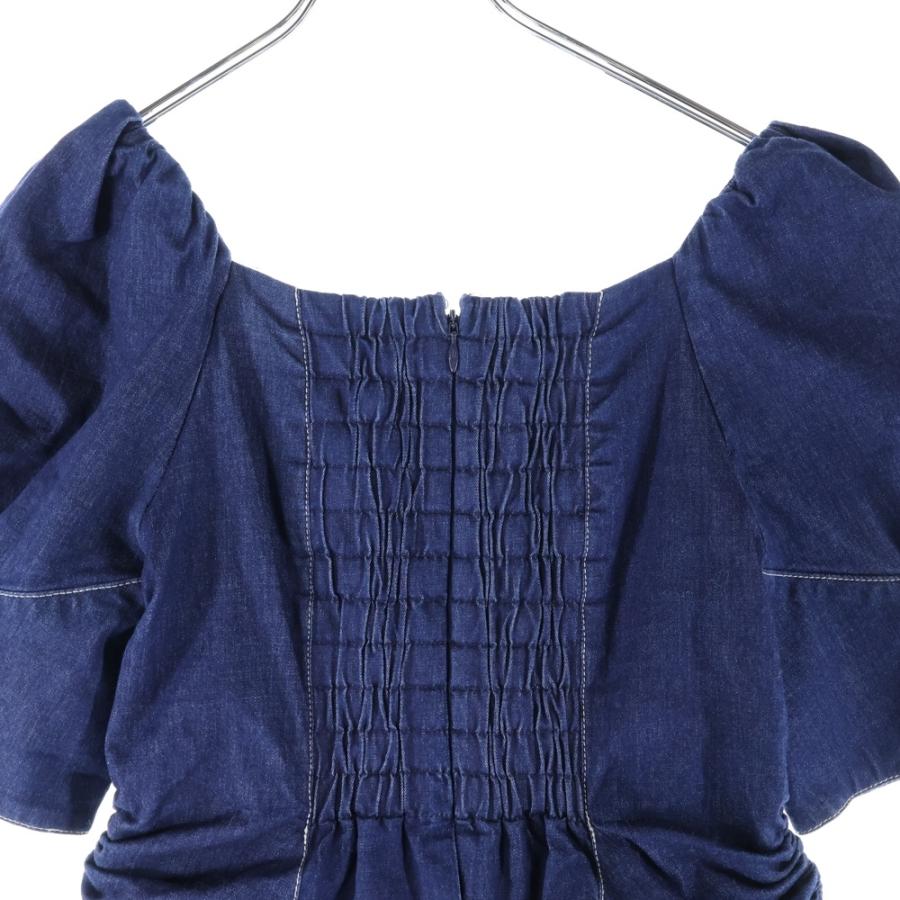 Her lip to ハーリップトゥ Eze Puff-Sleeve Denim Dress 半袖 デニム