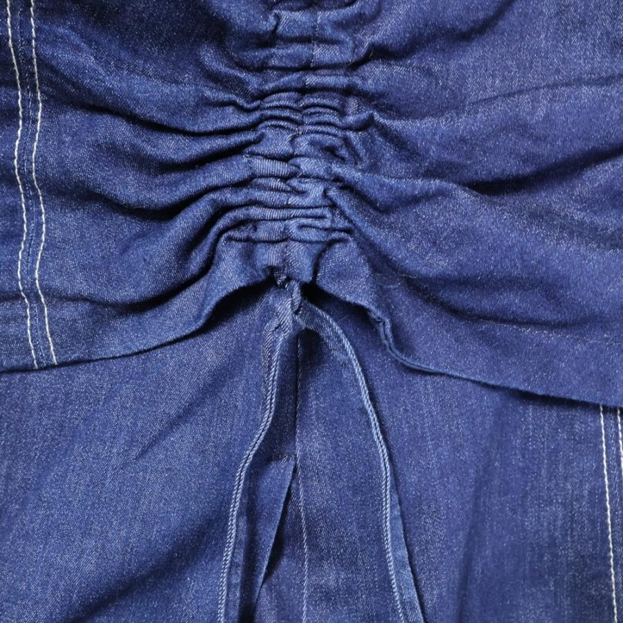 Her lip to ハーリップトゥ Eze Puff-Sleeve Denim Dress 半袖 デニム