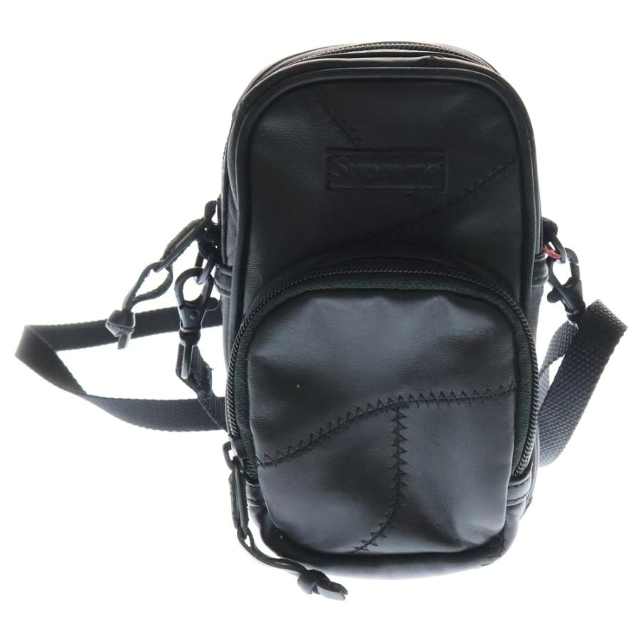 SUPREME シュプリーム 19AW Patchwork Leather Shoulder Bag パッチワーク レザー ショルダーバッグ ブラック Supreme（シュプリーム） SUPREME 19AW PATCHWORK LEATHER SHOULDER