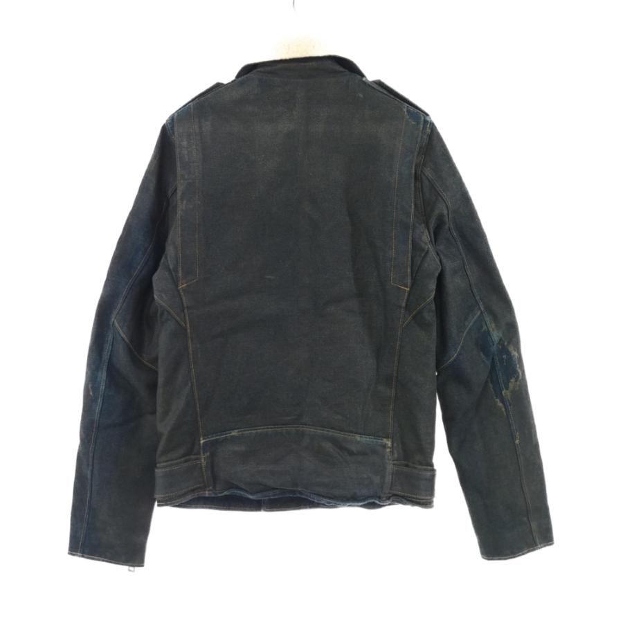 バルマン 15AW コーティング加工ダブルライダースジャケット 