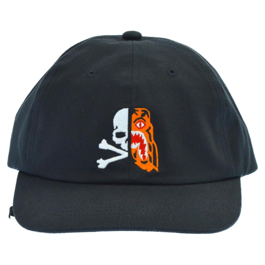 限定価格セール A Bathing Ape アベイシングエイプ Vs Mastermind Half Skull Half Tiger Cap マスターマインド ハーフスカル タイガー刺繍5パネルキャップ ブラック 人気満点 Radhikafacility Co In