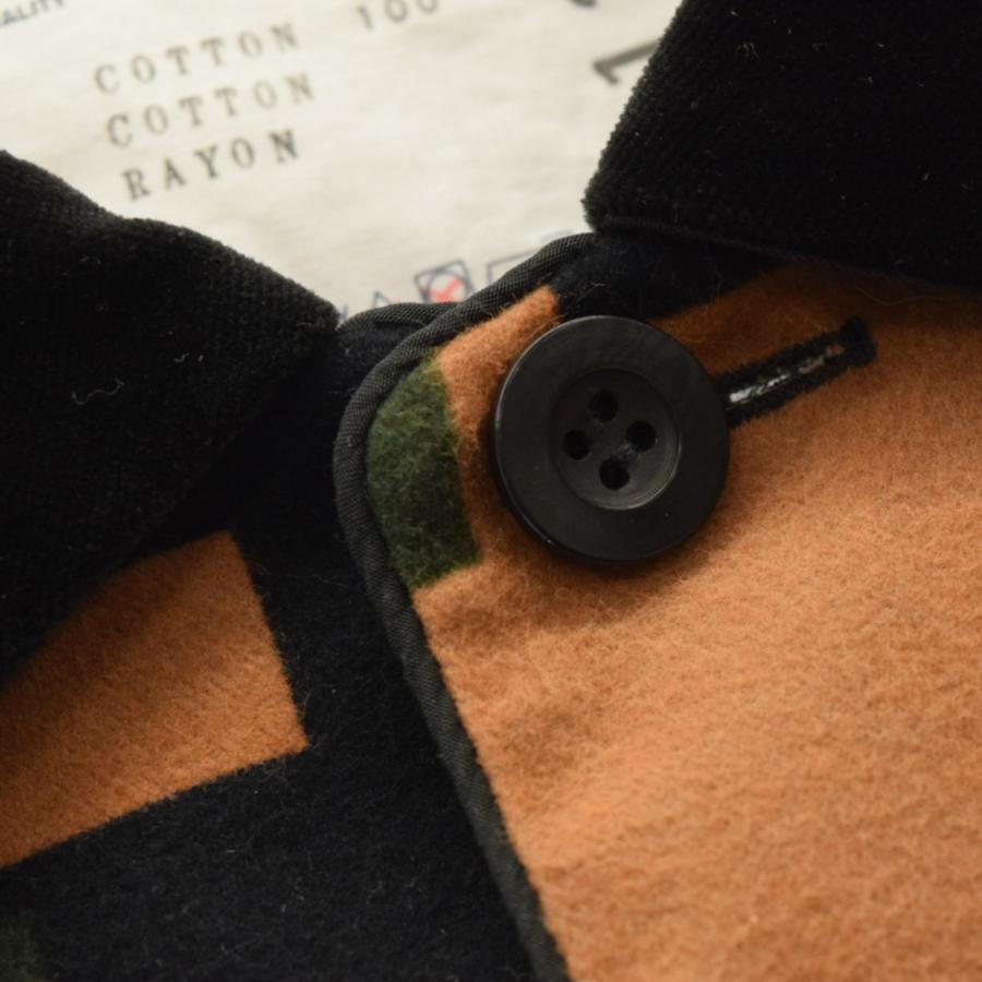 sacai Sacai(サカイ) ベロア迷彩モザイク柄ロングコート 17-01392M 