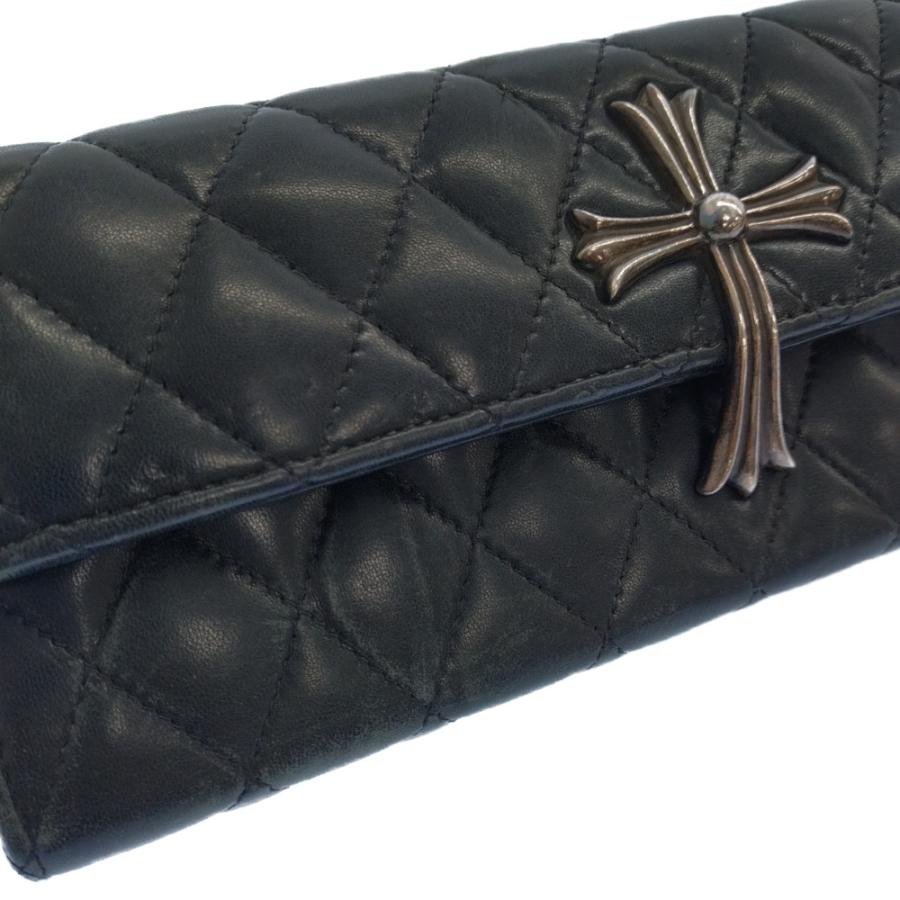 クロムハーツ ディナー ラージCHクロスキルティングレザークラッチ  