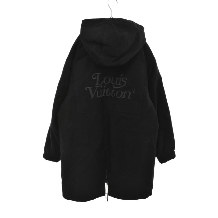 ルイヴィトン 20AW×NIGO エンブロイダリーLVパデッドモールスキンパーカ 中綿 ロングコート HJK02EVFS