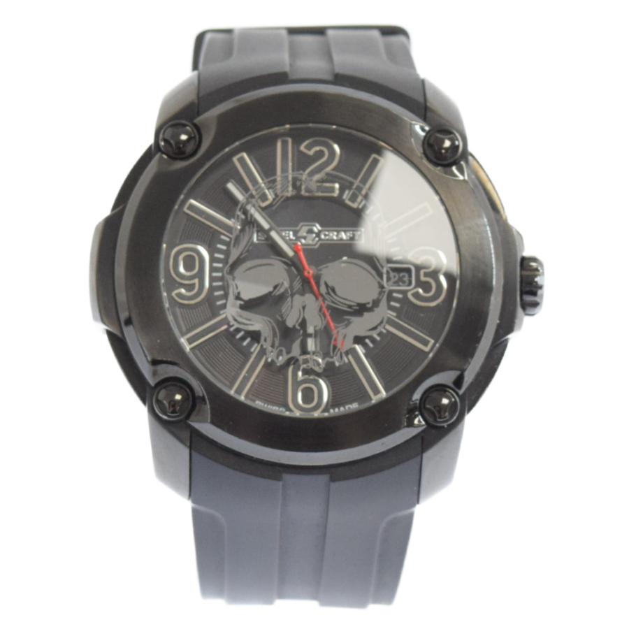 スティールクラフト クオーツ 腕時計 スカル柄 ラバー RGQ3 ブラック 3522E160058BRING Yahoo!ショップ