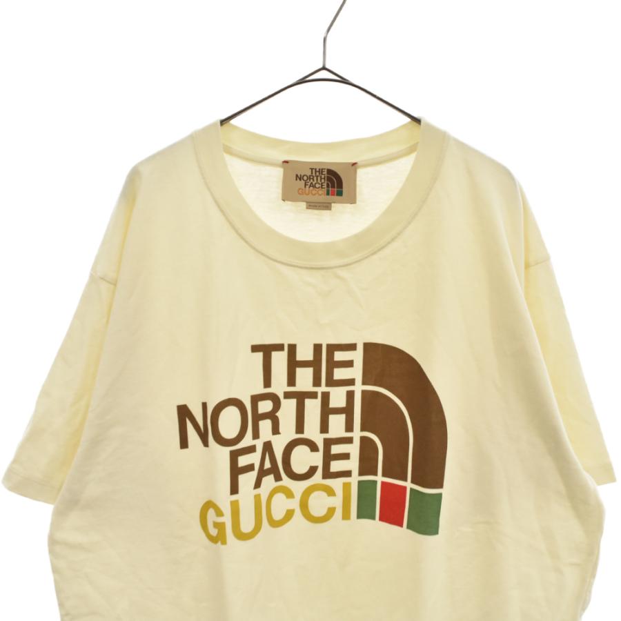 グッチ 21AW ×THE NORTH FACE Oversize Tee IV 616036-XJDCL ×ノースフェイス フロントロゴ