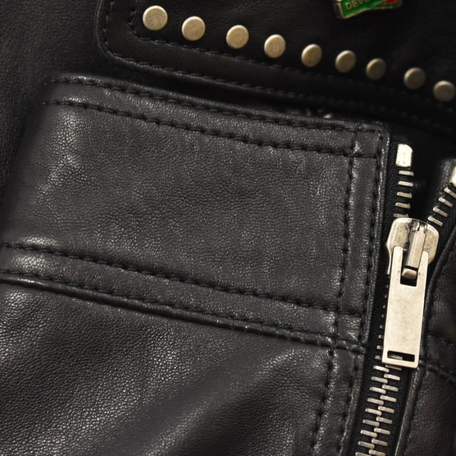 サンローランパリ 18AW マルチピンバッジモーターサイクルレザー 