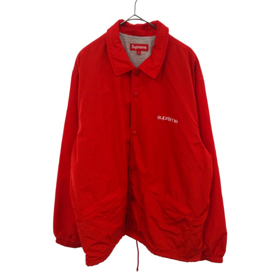 Supreme 赤ナイロンジャケット コーチジャケット L